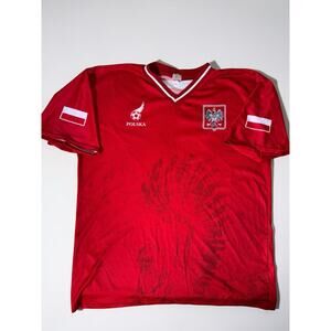Poland National Team Size L Polska Soccer Jersey Vintage